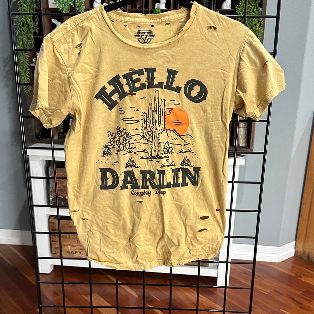 Hello Darlin' Yellow T-Shirt